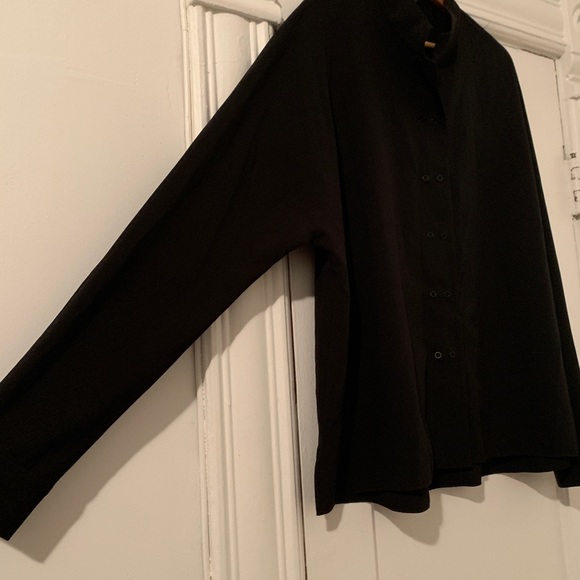 Ellie tahari black button up blouse - XL - Picture 8 of 13